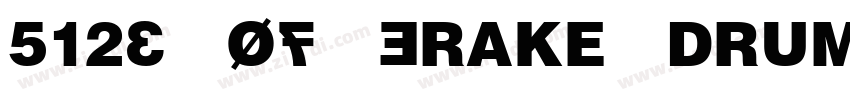 SIZE OF Brake Drum字体转换